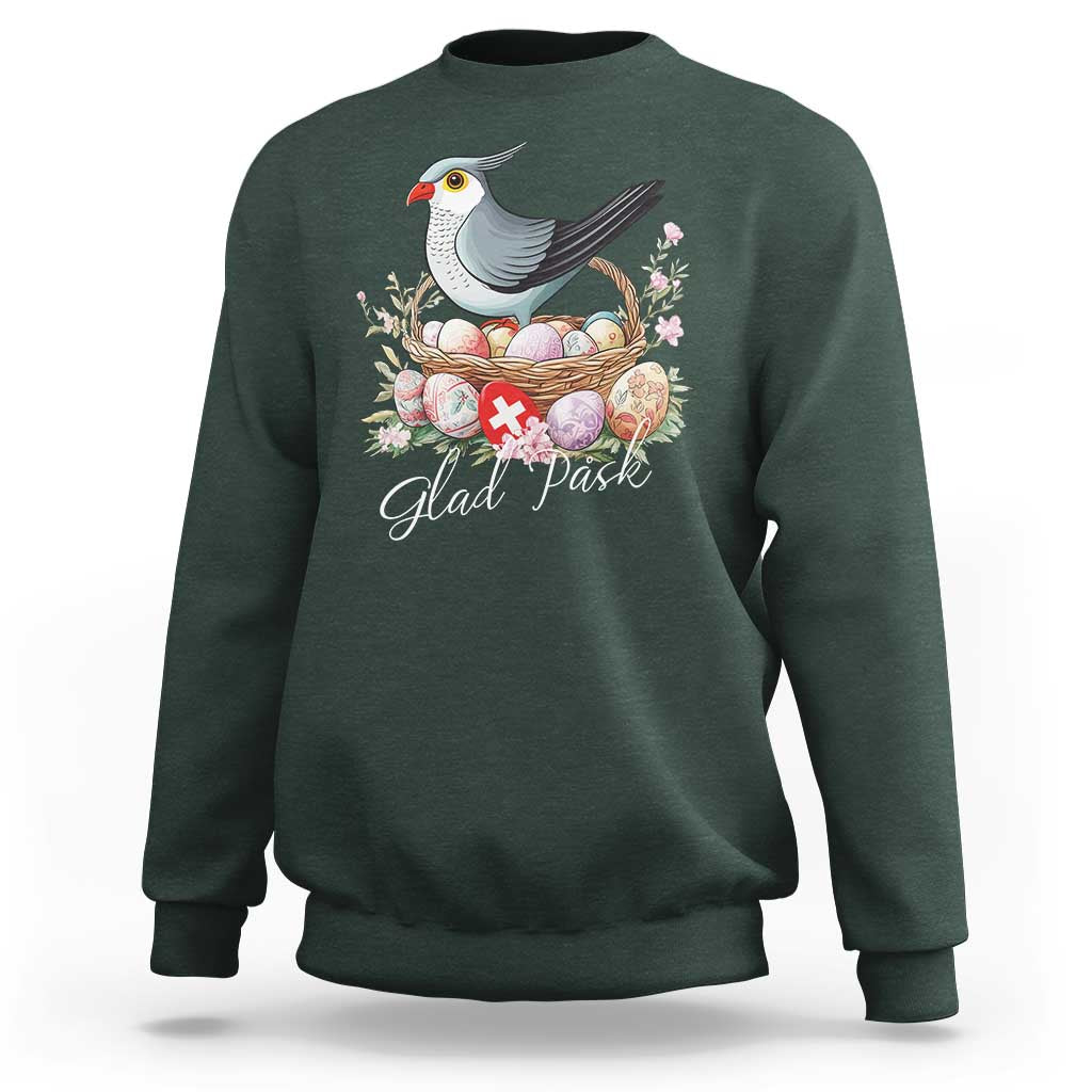 Funny Swedish Easter Day Sweatshirt Glad Pask Easter Eggs Cuckoo Bird