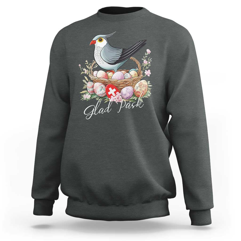 Funny Swedish Easter Day Sweatshirt Glad Pask Easter Eggs Cuckoo Bird