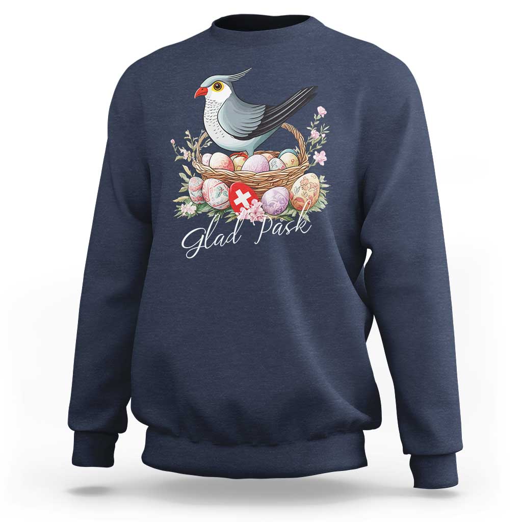 Funny Swedish Easter Day Sweatshirt Glad Pask Easter Eggs Cuckoo Bird