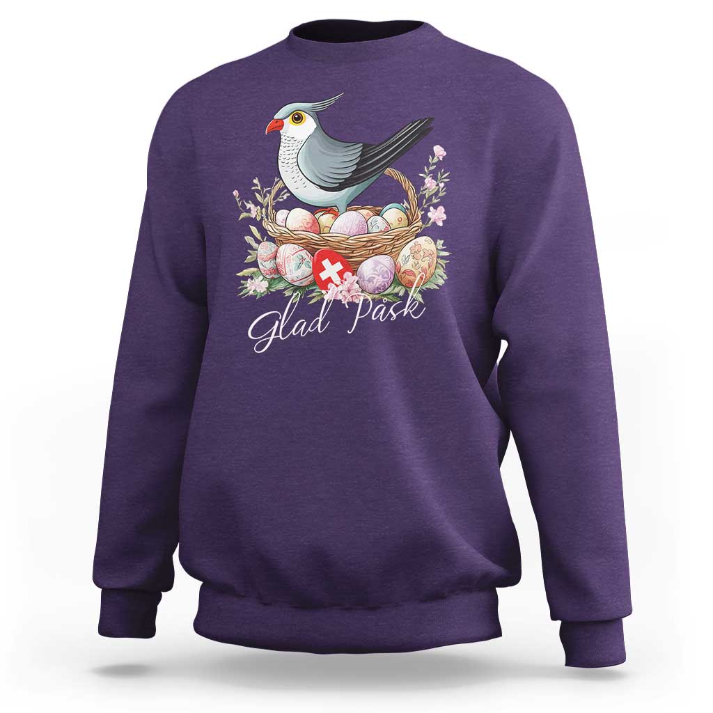 Funny Swedish Easter Day Sweatshirt Glad Pask Easter Eggs Cuckoo Bird