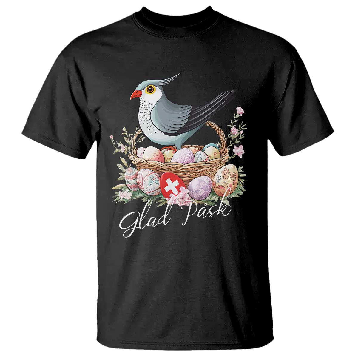 Funny Swedish Easter Day T Shirt Glad Pask Easter Eggs Cuckoo Bird