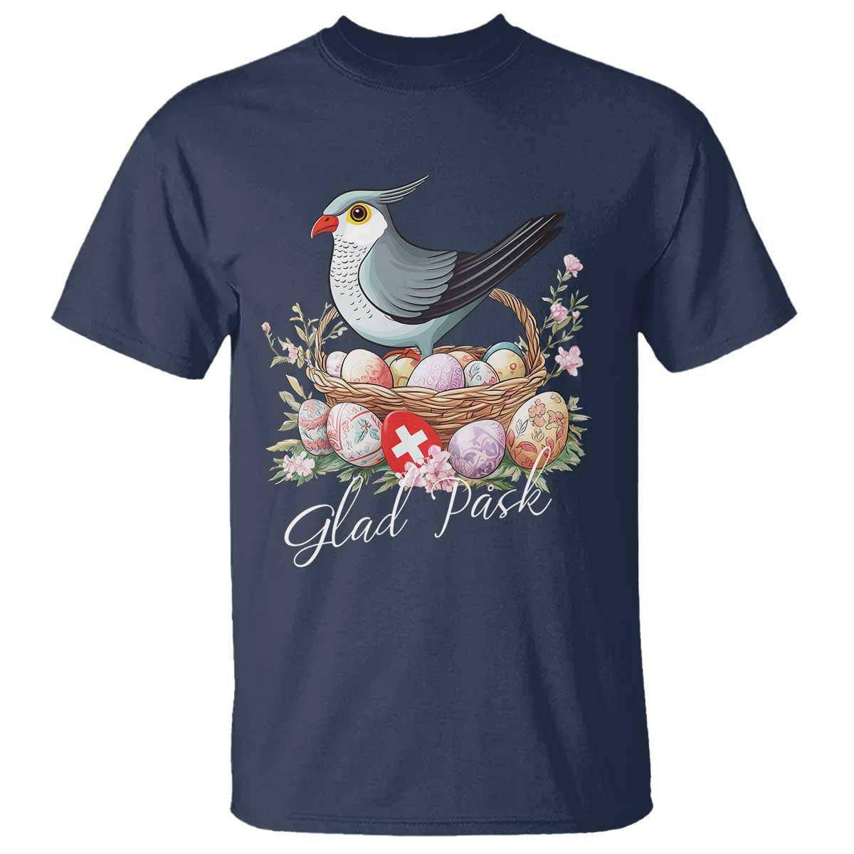 Funny Swedish Easter Day T Shirt Glad Pask Easter Eggs Cuckoo Bird