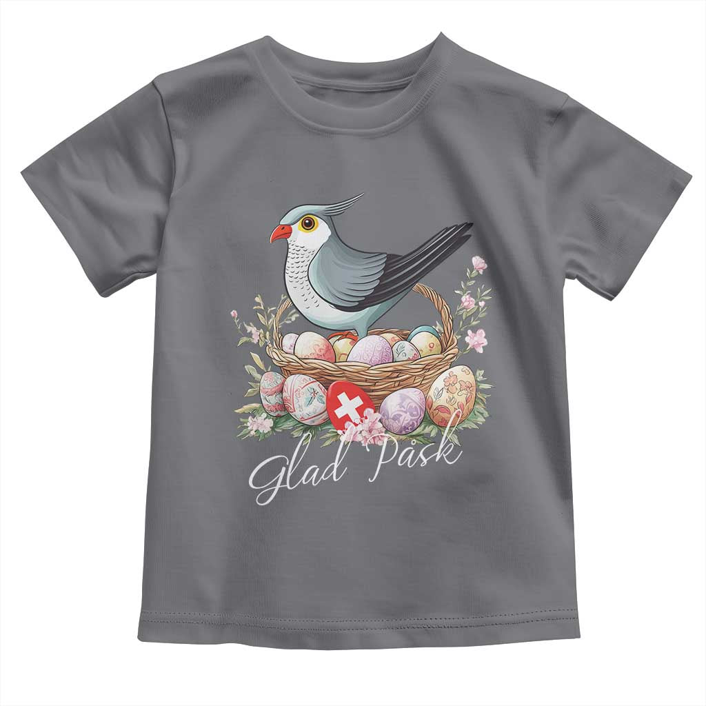 Funny Swedish Easter Day Toddler T Shirt Glad Pask Easter Eggs Cuckoo Bird