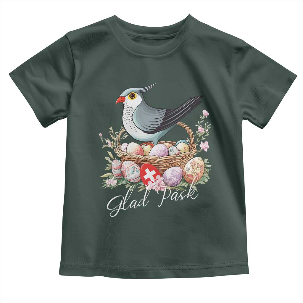 Funny Swedish Easter Day Toddler T Shirt Glad Pask Easter Eggs Cuckoo Bird