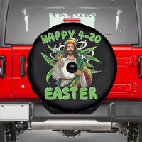 Funny Easter Day Christian Weed Spare Tire Cover Happy 420 Easter Jesus Smokes Stoner