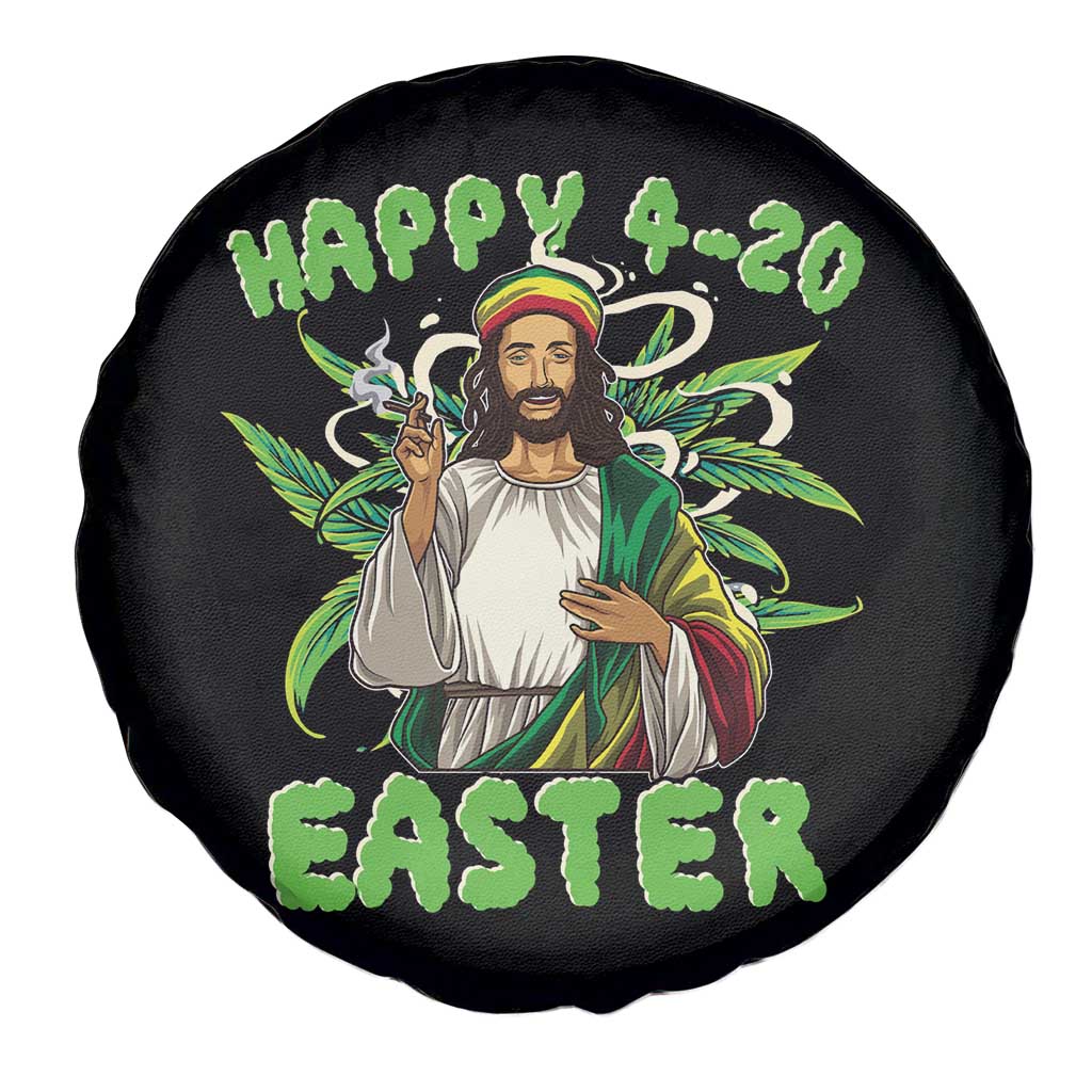 Funny Easter Day Christian Weed Spare Tire Cover Happy 420 Easter Jesus Smokes Stoner