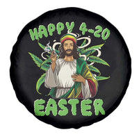 Funny Easter Day Christian Weed Spare Tire Cover Happy 420 Easter Jesus Smokes Stoner
