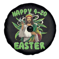 Funny Easter Day Christian Weed Spare Tire Cover Happy 420 Easter Jesus Smokes Stoner