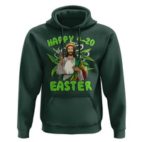 Funny Easter Day Christian Weed Hoodie Happy 420 Easter Jesus Smokes Stoner