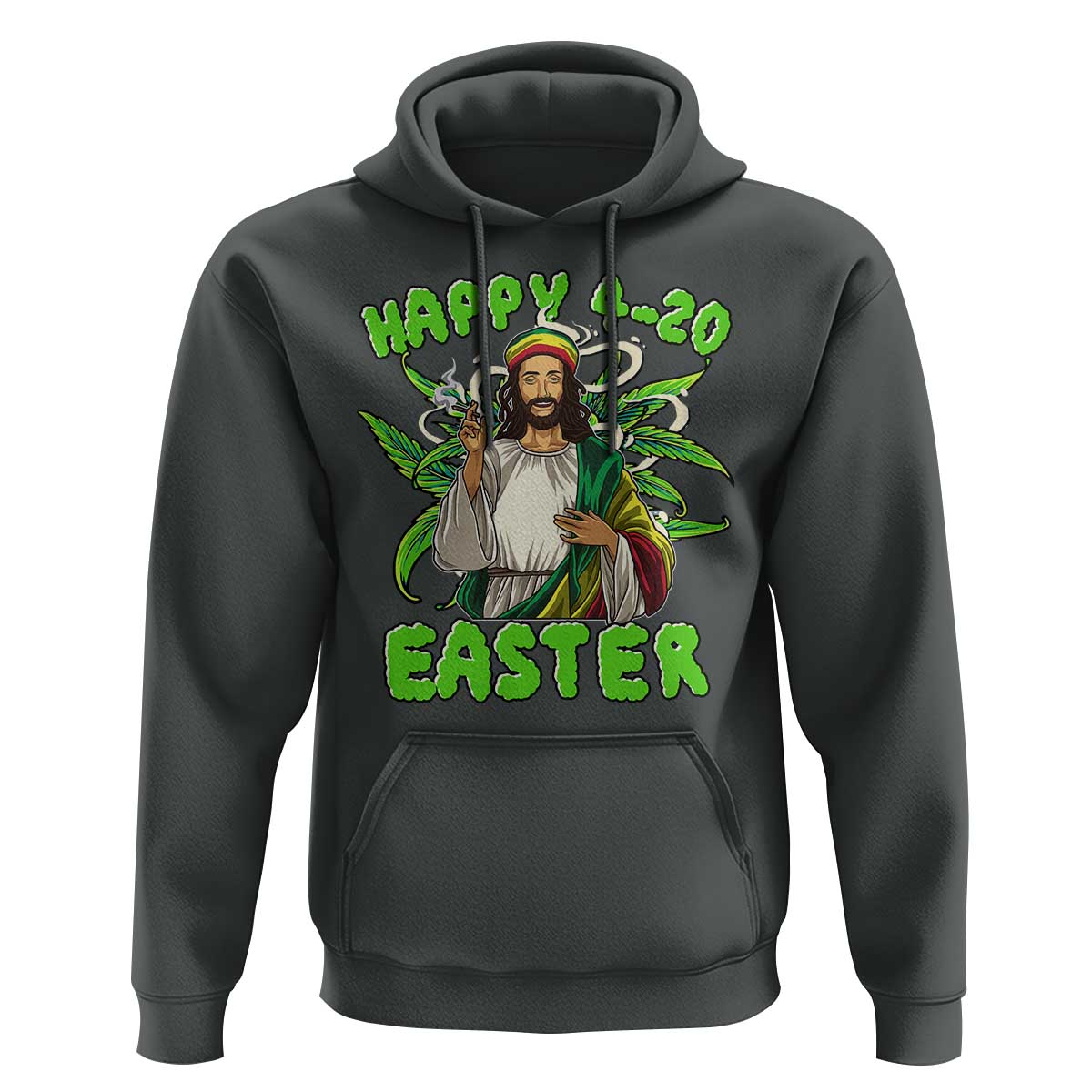 Funny Easter Day Christian Weed Hoodie Happy 420 Easter Jesus Smokes Stoner