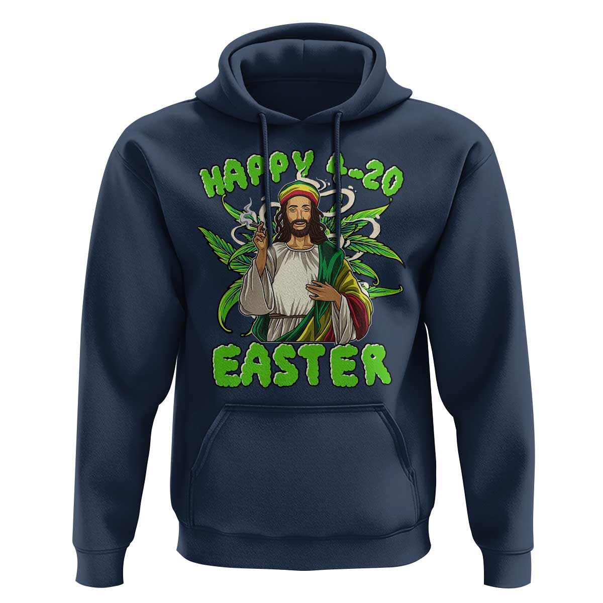 Funny Easter Day Christian Weed Hoodie Happy 420 Easter Jesus Smokes Stoner