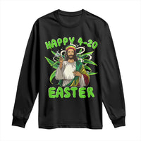 Funny Easter Day Christian Weed Long Sleeve Shirt Happy 420 Easter Jesus Smokes Stoner
