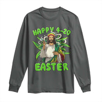 Funny Easter Day Christian Weed Long Sleeve Shirt Happy 420 Easter Jesus Smokes Stoner