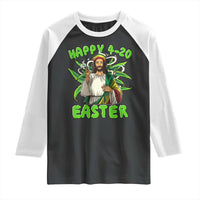 Funny Easter Day Christian Weed Raglan Shirt Happy 420 Easter Jesus Smokes Stoner