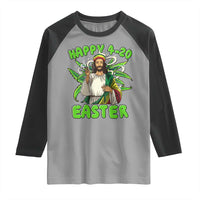 Funny Easter Day Christian Weed Raglan Shirt Happy 420 Easter Jesus Smokes Stoner