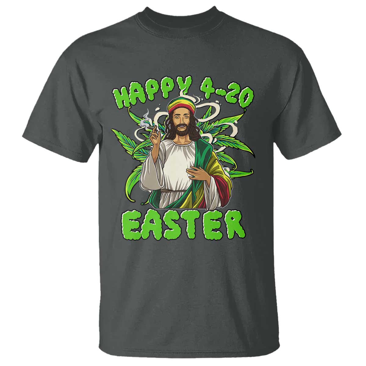 Funny Easter Day Christian Weed T Shirt Happy 420 Easter Jesus Smokes Stoner