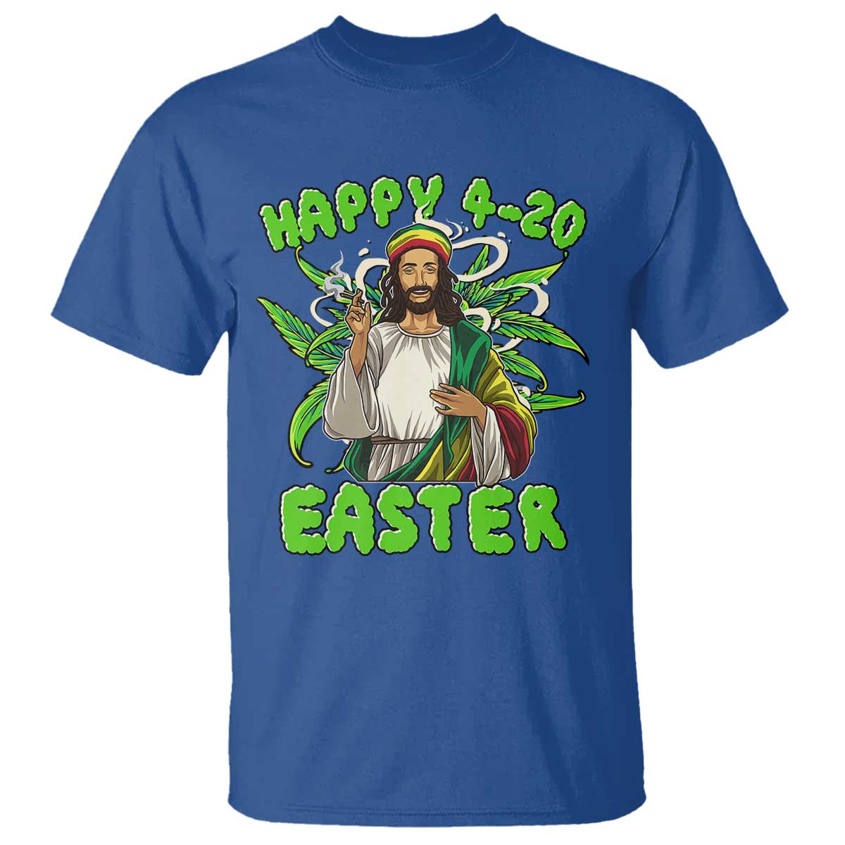 Funny Easter Day Christian Weed T Shirt Happy 420 Easter Jesus Smokes Stoner