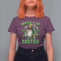 Funny Easter Day Christian Weed T Shirt For Women Happy 420 Easter Jesus Smokes Stoner