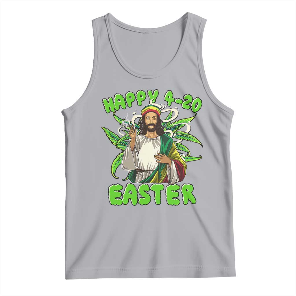 Funny Easter Day Christian Weed Tank Top Happy 420 Easter Jesus Smokes Stoner