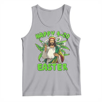 Funny Easter Day Christian Weed Tank Top Happy 420 Easter Jesus Smokes Stoner