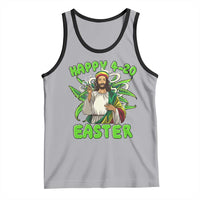 Funny Easter Day Christian Weed Tank Top Happy 420 Easter Jesus Smokes Stoner