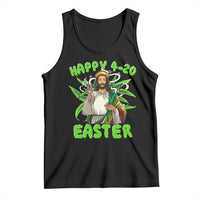 Funny Easter Day Christian Weed Tank Top Happy 420 Easter Jesus Smokes Stoner
