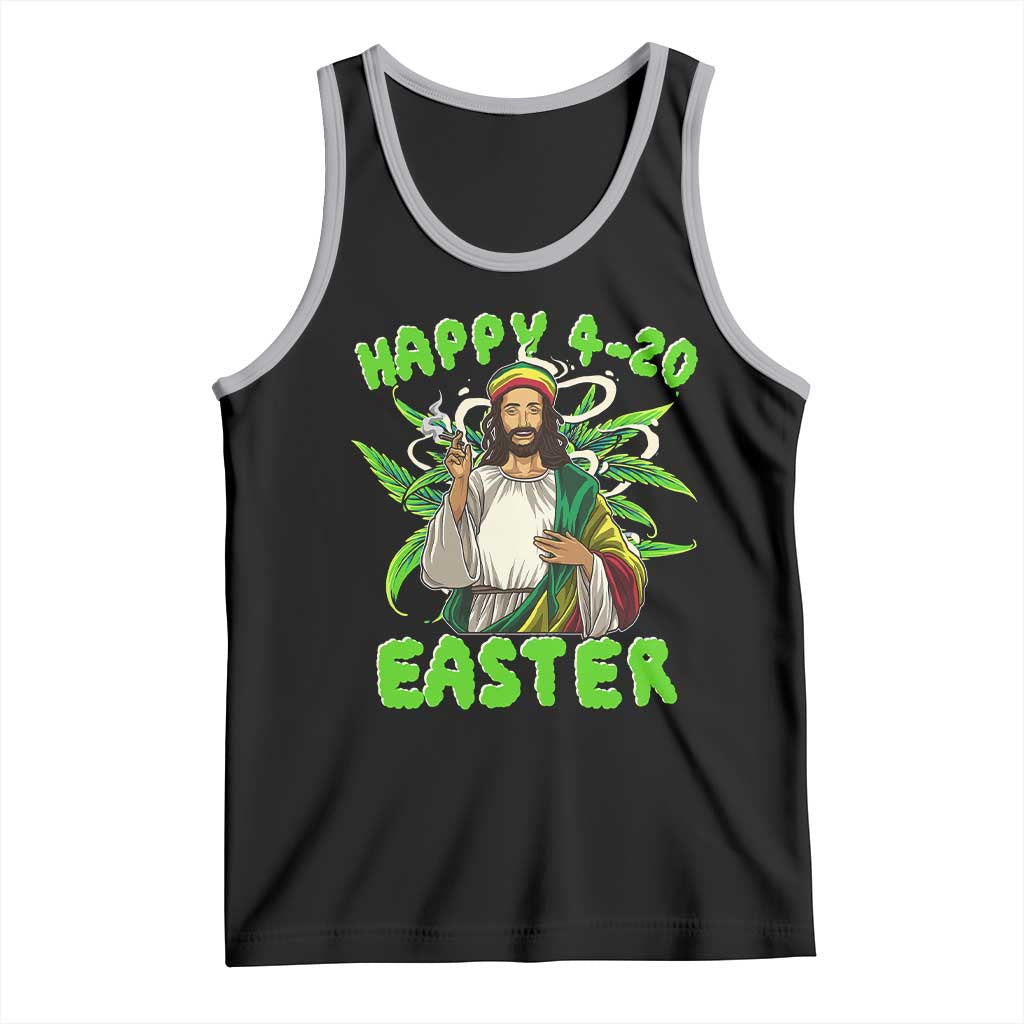 Funny Easter Day Christian Weed Tank Top Happy 420 Easter Jesus Smokes Stoner
