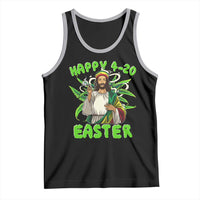 Funny Easter Day Christian Weed Tank Top Happy 420 Easter Jesus Smokes Stoner