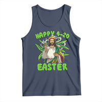 Funny Easter Day Christian Weed Tank Top Happy 420 Easter Jesus Smokes Stoner