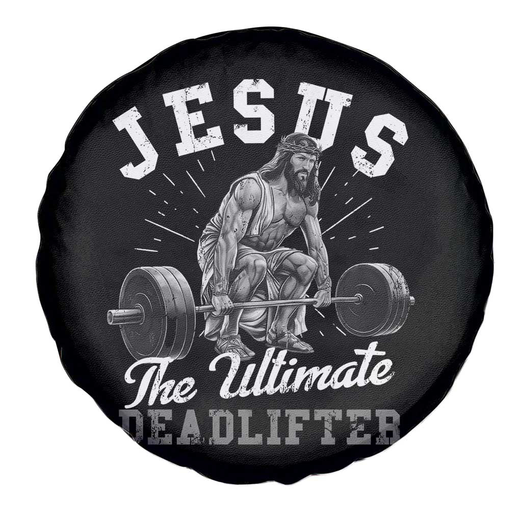 Funny Jesus The Ultimate Deadlifter Spare Tire Cover Christian Workout Gym