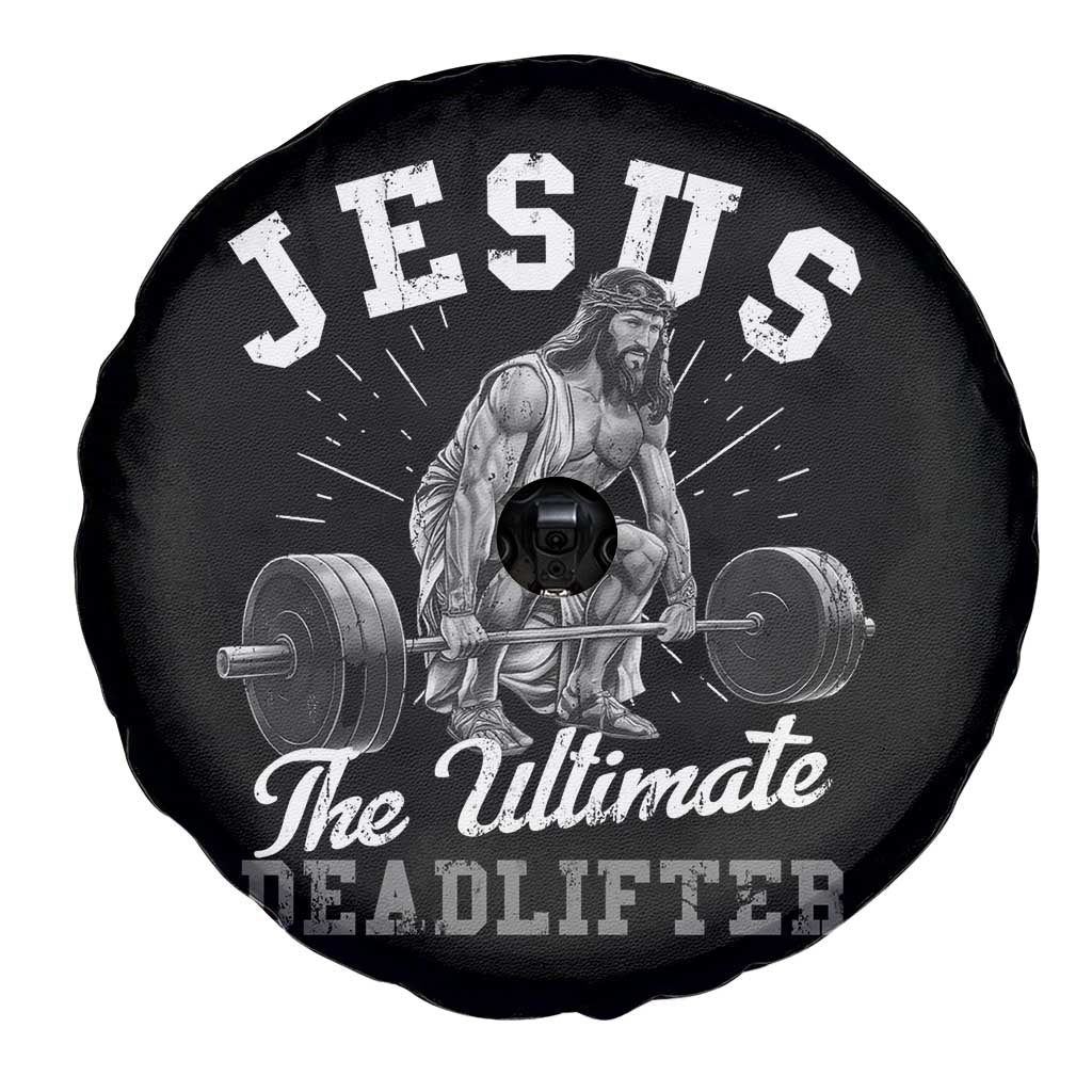 Funny Jesus The Ultimate Deadlifter Spare Tire Cover Christian Workout Gym