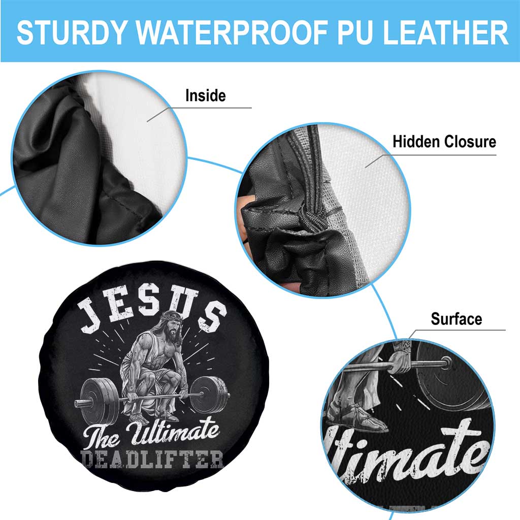 Funny Jesus The Ultimate Deadlifter Spare Tire Cover Christian Workout Gym