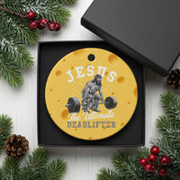 Funny Jesus The Ultimate Deadlifter Ceramic Ornament Christian Workout Gym - Wonder Print Shop