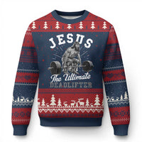 Funny Jesus The Ultimate Deadlifter Ugly Christmas Sweater Christian Workout Gym - Wonder Print Shop