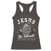 Funny Jesus The Ultimate Deadlifter Racerback Tank Top Christian Workout Gym