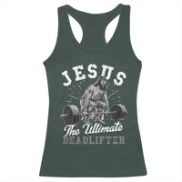Funny Jesus The Ultimate Deadlifter Racerback Tank Top Christian Workout Gym