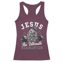 Funny Jesus The Ultimate Deadlifter Racerback Tank Top Christian Workout Gym