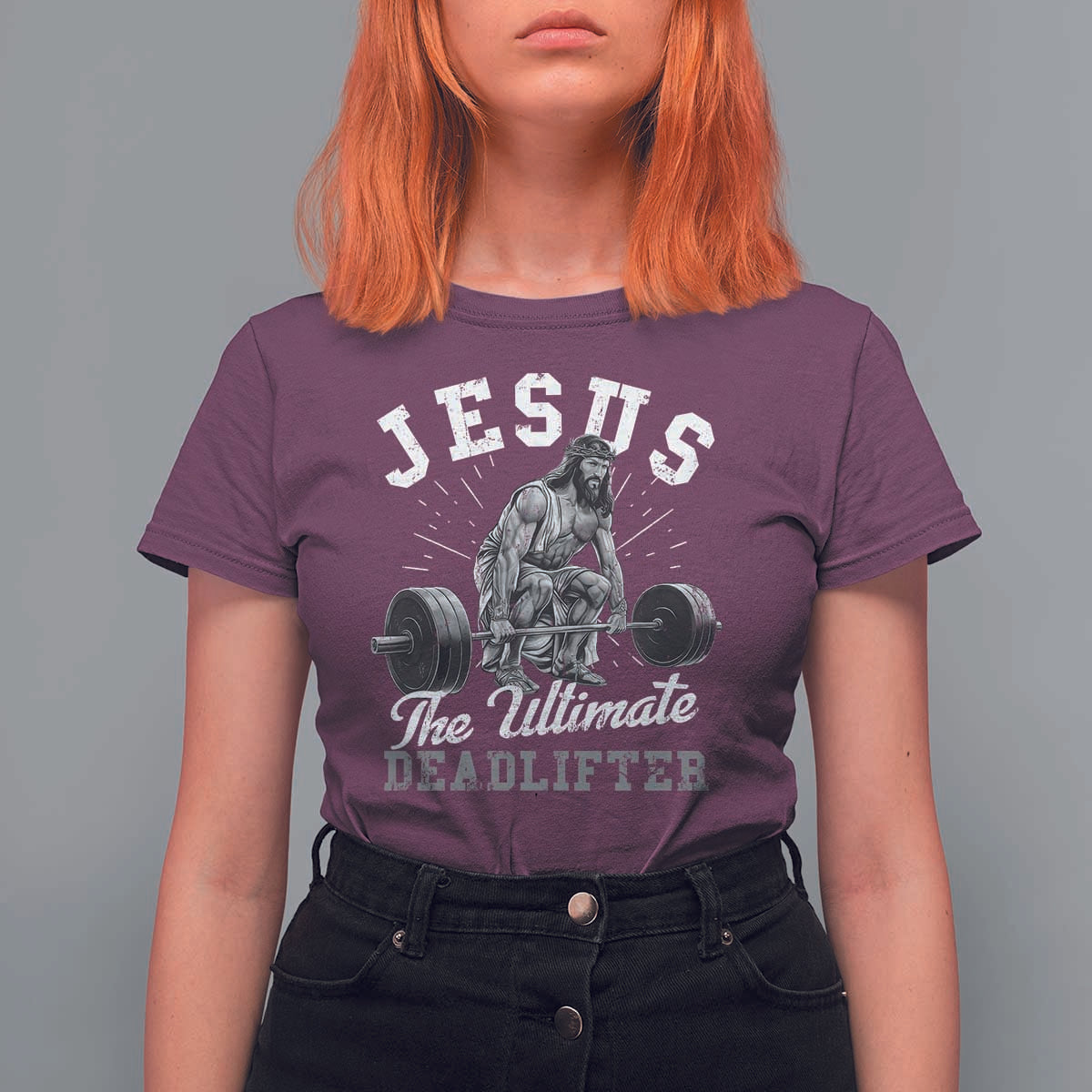 Funny Jesus The Ultimate Deadlifter T Shirt For Women Christian Workout Gym