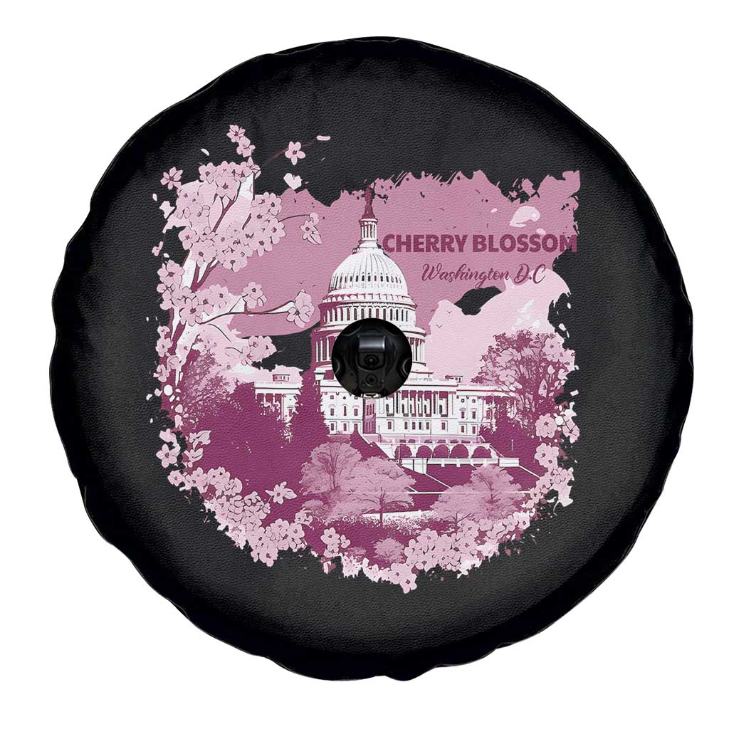 Washington DC Cherry Blossoms Spare Tire Cover Capitol Building Sakura