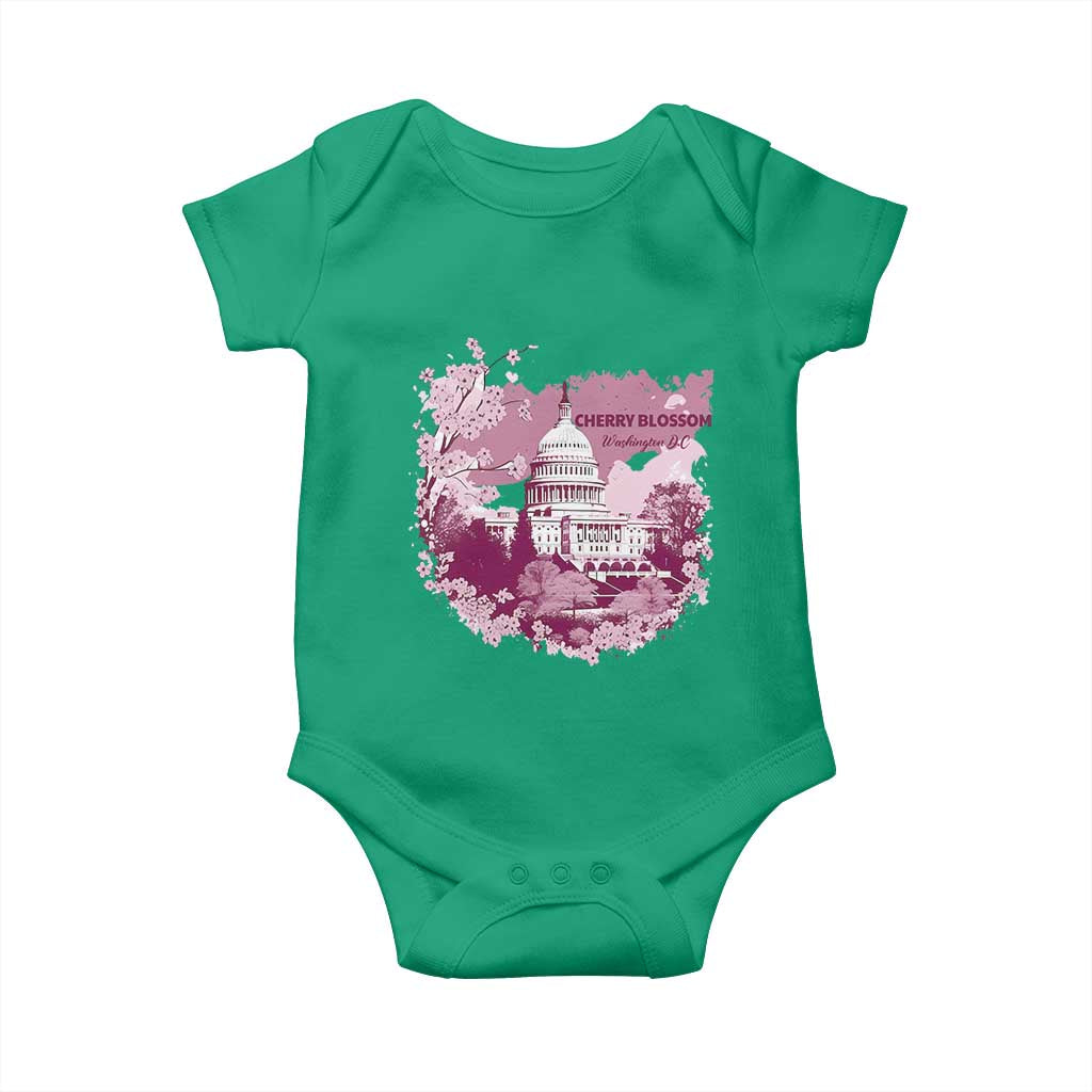 Washington DC Cherry Blossoms Baby Onesie Capitol Building Sakura