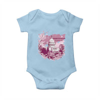 Washington DC Cherry Blossoms Baby Onesie Capitol Building Sakura