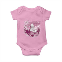 Washington DC Cherry Blossoms Baby Onesie Capitol Building Sakura