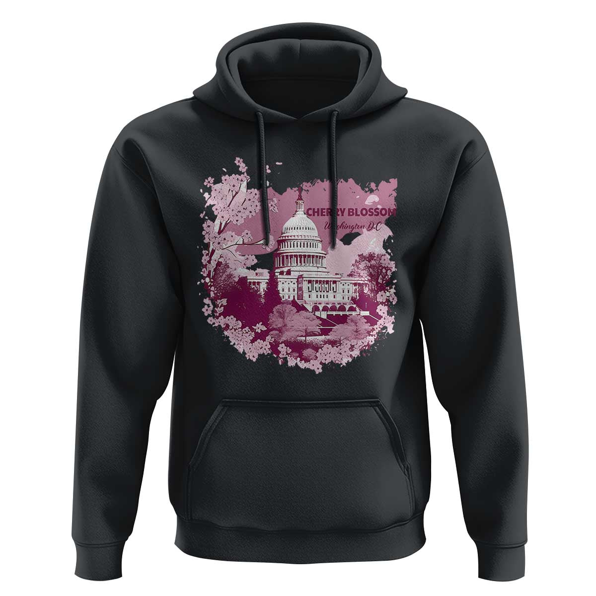 Washington DC Cherry Blossoms Hoodie Capitol Building Sakura