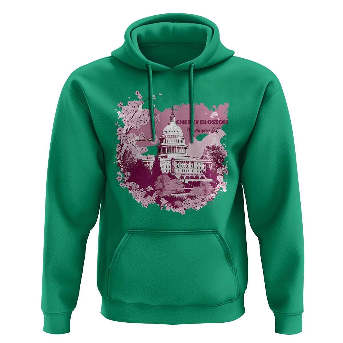 Washington DC Cherry Blossoms Hoodie Capitol Building Sakura