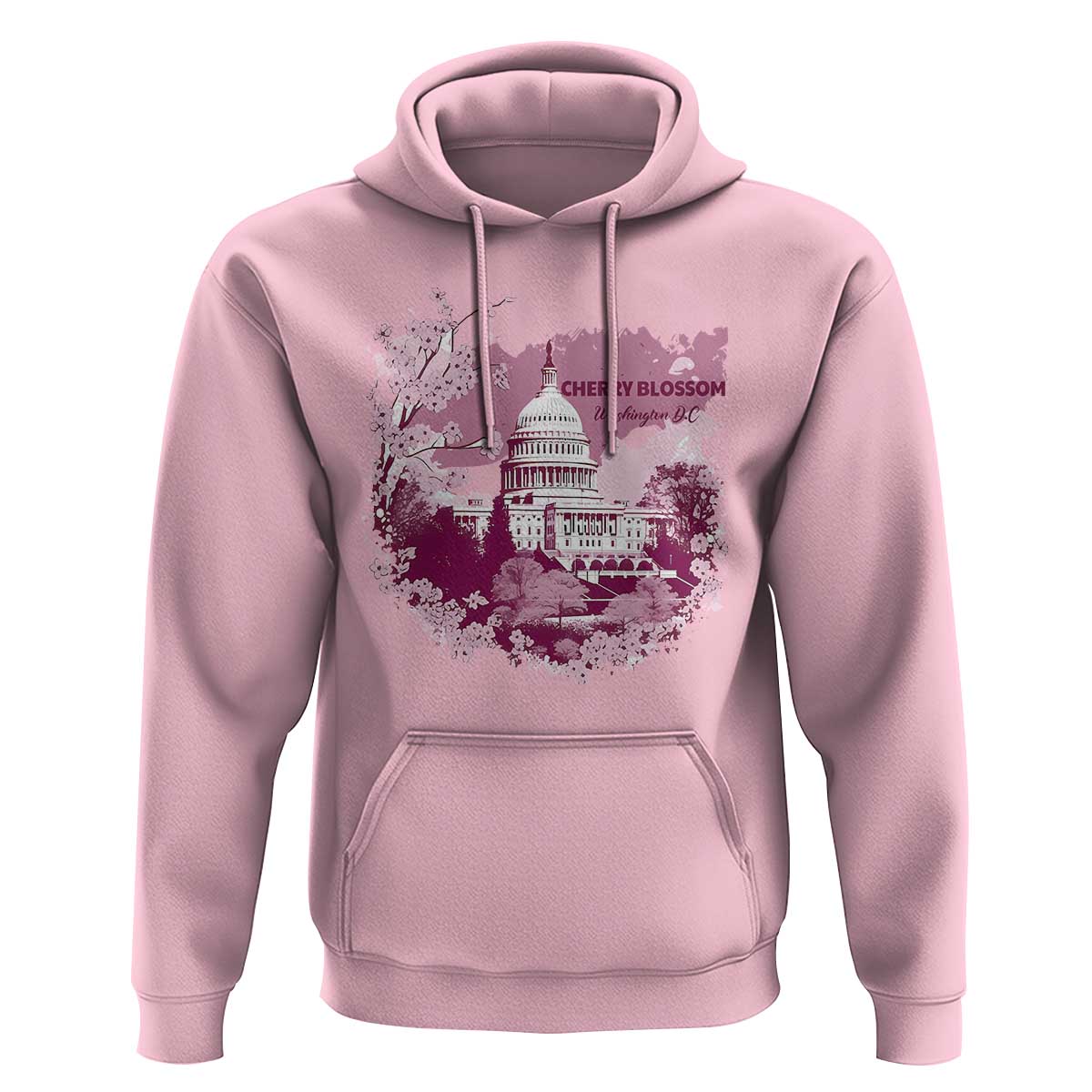Washington DC Cherry Blossoms Hoodie Capitol Building Sakura