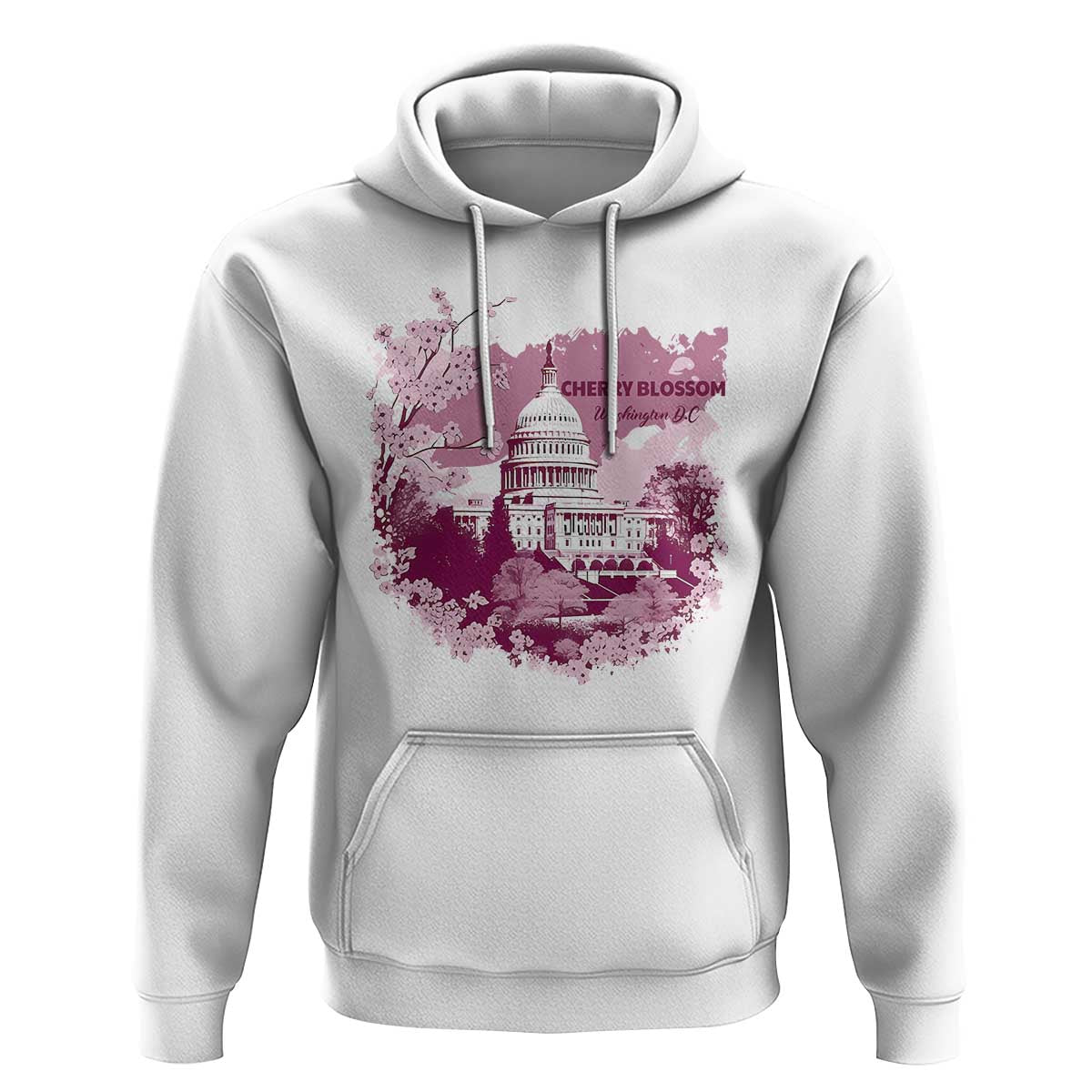Washington DC Cherry Blossoms Hoodie Capitol Building Sakura