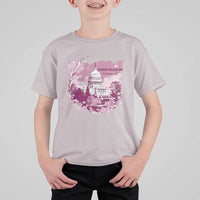 Washington DC Cherry Blossoms T Shirt For Kid Capitol Building Sakura