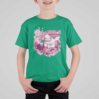Washington DC Cherry Blossoms T Shirt For Kid Capitol Building Sakura