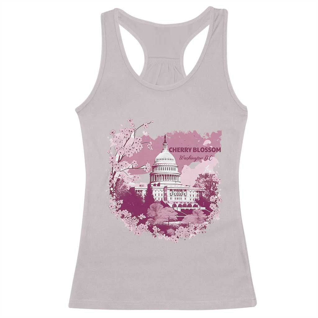 Washington DC Cherry Blossoms Racerback Tank Top Capitol Building Sakura