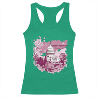 Washington DC Cherry Blossoms Racerback Tank Top Capitol Building Sakura
